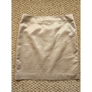 Ann Taylor LOFT Dazzling Gold Lined Skirt Size 8